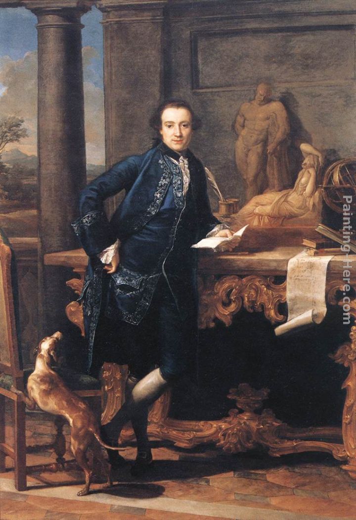 Portrait of Charles Crowle painting - Pompeo Girolamo Batoni Portrait of Charles Crowle art painting